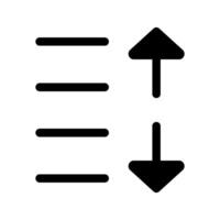 ordenar icono símbolo diseño ilustración vector