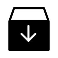bandeja de entrada archivo icono símbolo diseño ilustración vector
