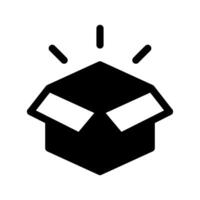 abierto caja icono símbolo diseño ilustración vector