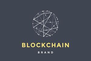 Label for blockchain technology vector