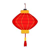 paper chinese lamp cartoon illustration vector