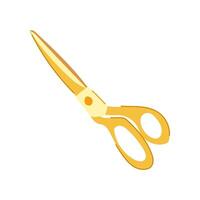 open gold scissor cartoon illustration vector