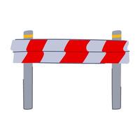 road guard rails cartoon illustration vector