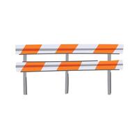 barrier guard rails cartoon illustration vector