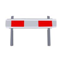 roadside guard rails cartoon illustration vector