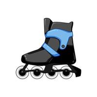 put inline skates cartoon illustration vector