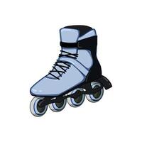 fitness inline skates cartoon illustration vector