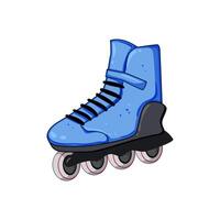 fast inline skates cartoon illustration vector