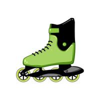 wheel inline skates cartoon illustration vector