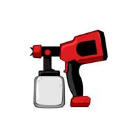 er paint sprayer cartoon illustration vector