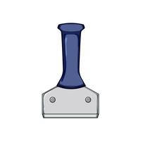 old paint scraper cartoon illustration vector