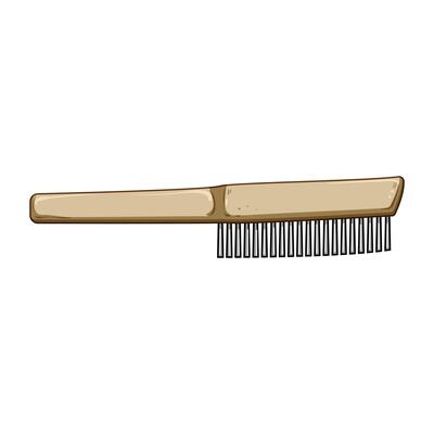 rust wire brush cartoon illustration