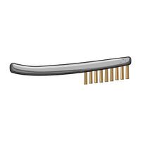 handle wire brush cartoon illustration vector