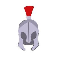 greece spartan helmet cartoon illustration vector