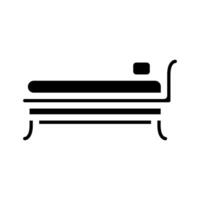 daybed outdoor furniture glyph icon illustration vector