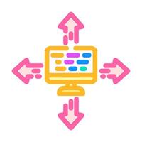 system deployment analyst color icon illustration vector