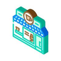 espresso bar street cafe isometric icon illustration vector