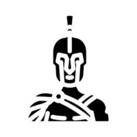 gladiator ancient soldier glyph icon illustration vector