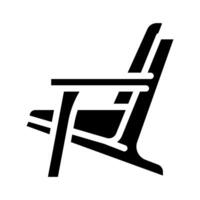 adirondack chair outdoor furniture glyph icon illustration vector