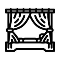 canopy bed outdoor furniture line icon illustration vector