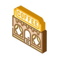 cafetería calle café isométrica icono ilustración vector