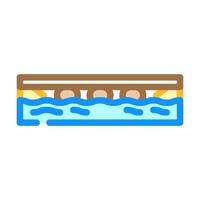 floating bridge color icon illustration vector