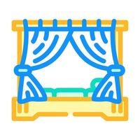 canopy bed outdoor furniture color icon illustration vector