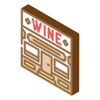 wine bar street cafe isometric icon illustration vector