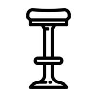 bar stool outdoor furniture line icon illustration vector