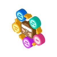 business process analyst isometric icon illustration vector