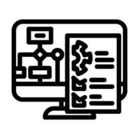 system evaluation analyst line icon illustration vector