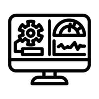 performance testing analyst line icon illustration vector