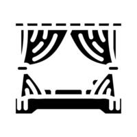 canopy bed outdoor furniture glyph icon illustration vector