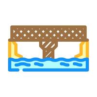 lattice bridge color icon illustration vector