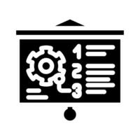 user training analyst glyph icon illustration vector