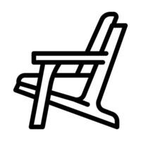 adirondack chair outdoor furniture line icon illustration vector