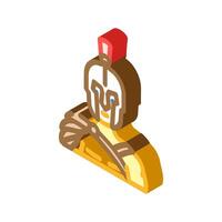 gladiator ancient soldier isometric icon illustration vector