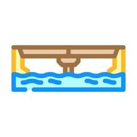 beam bridge color icon illustration vector