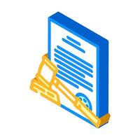 legal documentation business process isometric icon illustration vector