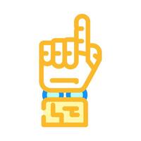 finger robot hand gesture color icon illustration vector