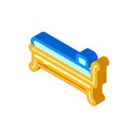 daybed outdoor furniture isometric icon illustration vector