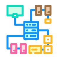 it architecture analyst color icon illustration vector