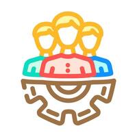 workforce planning business process color icon illustration vector