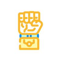 fist robot hand gesture color icon illustration vector