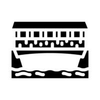 covered bridge glyph icon illustration vector