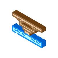 box girder bridge isometric icon illustration vector