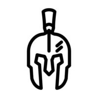 helmet battle spartan roman line icon illustration vector