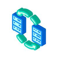 data migration analyst isometric icon illustration vector