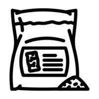 packaging wood pellets line icon illustration vector