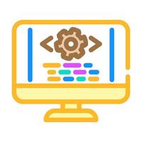 code optimization analyst color icon illustration vector